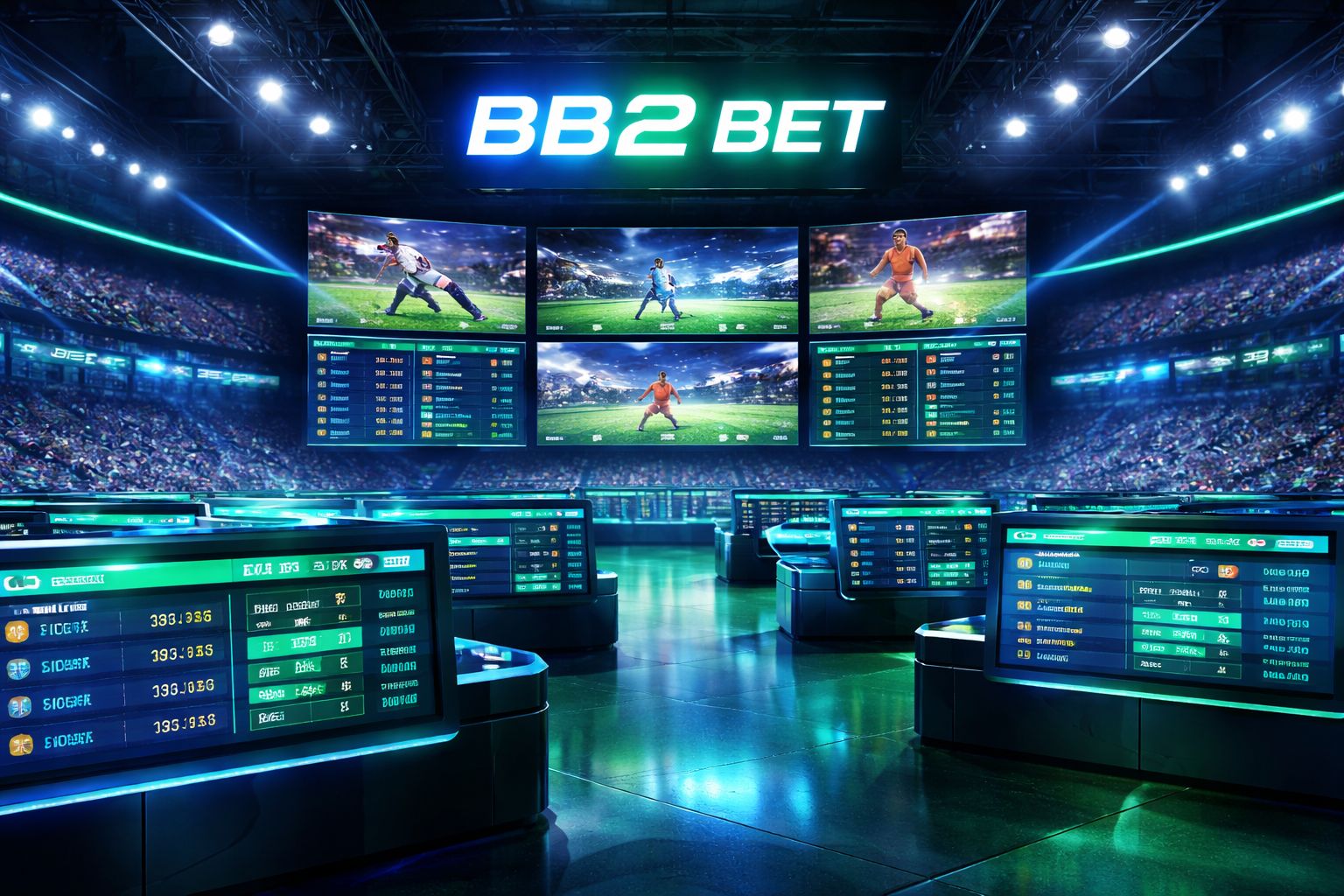 Interfaz de casa de apuestas BB2 BET con mercados de partidos en vivo