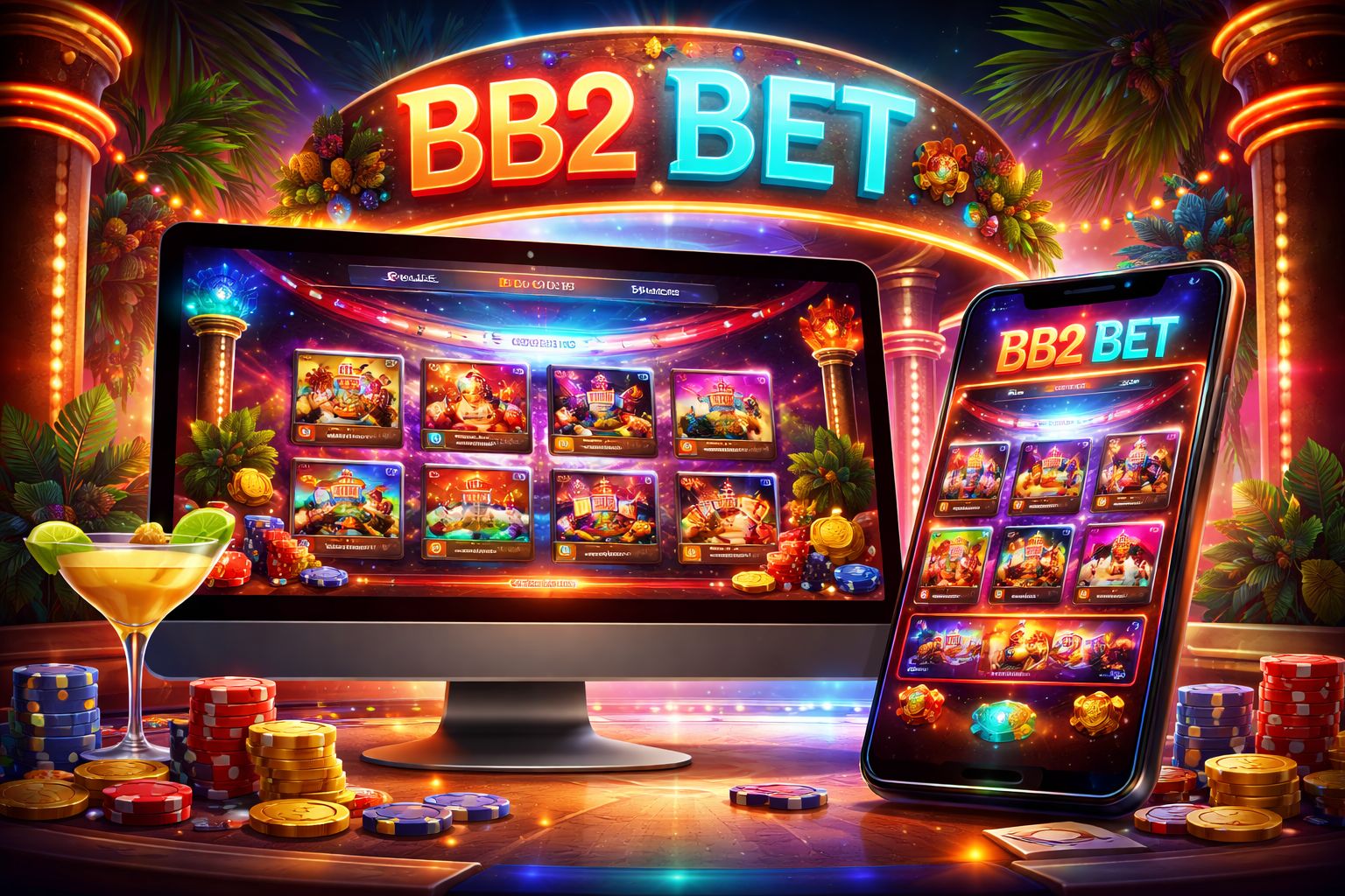 Página principal de BB2 BET Casino con juegos en vivo y tragamonedas para México